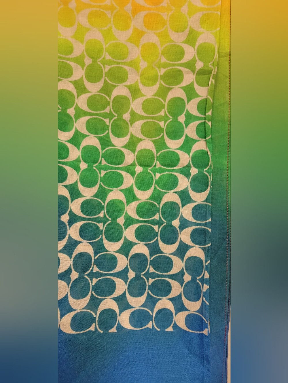 COACH Rainbow Tiedy Sarong NWT - Picture 5 of 7